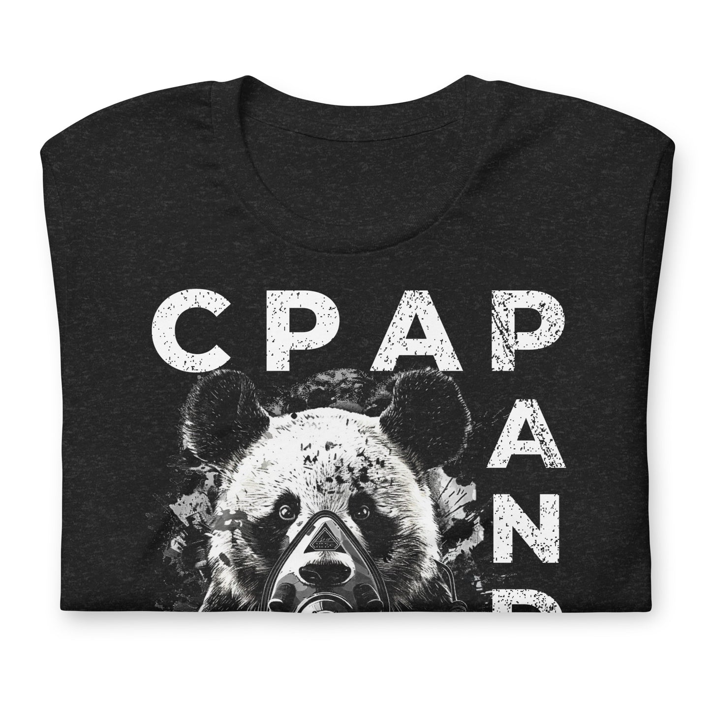 CPAPanda, Panda Wearing a CPAP, CPAP, Animals, Sleep Apnea, Graphic Tee Shirt, Black