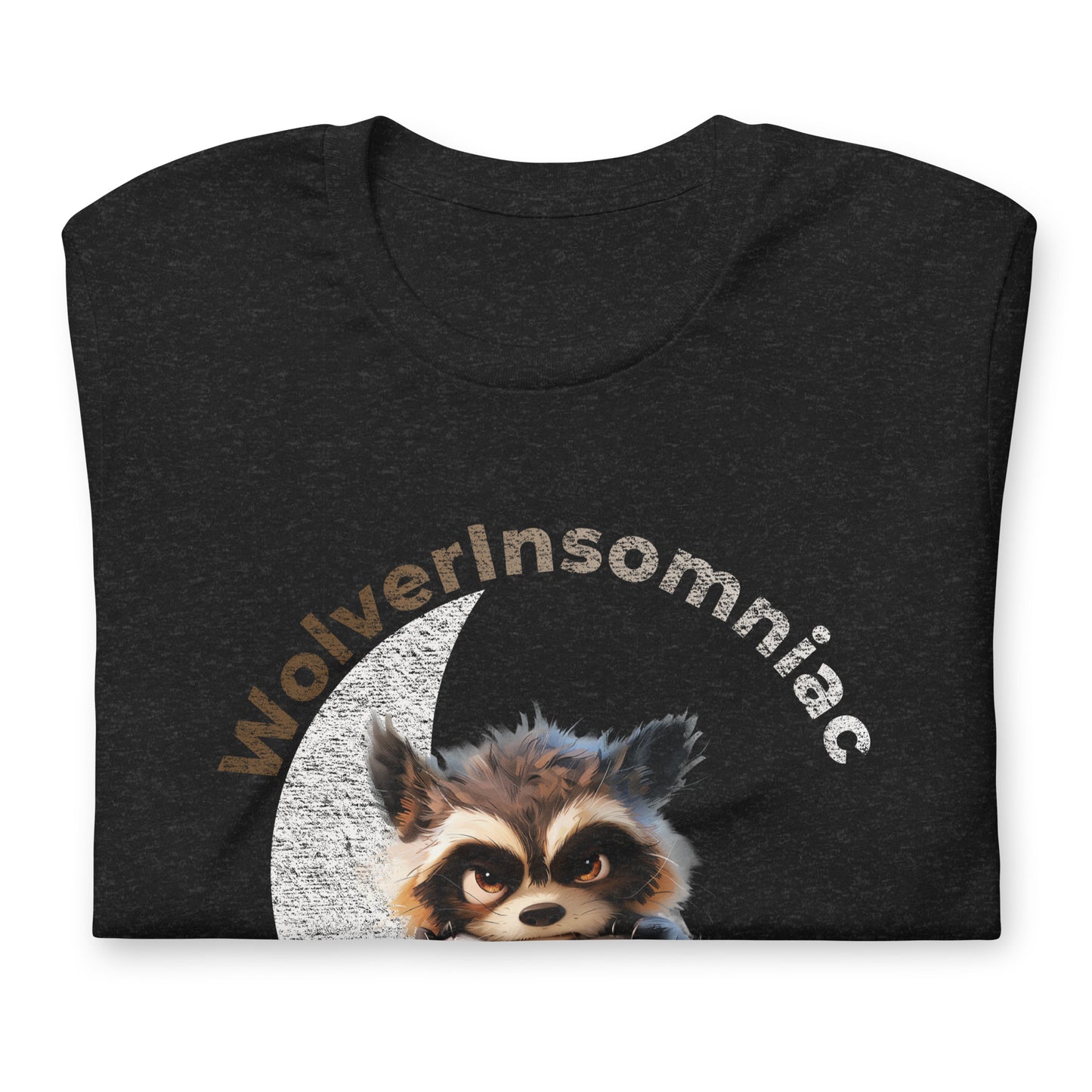 WolverInsomniac, Insomniac Wolverine, Insomnia, Animals, Sleep Disorders, Graphic Tee Shirt, Black