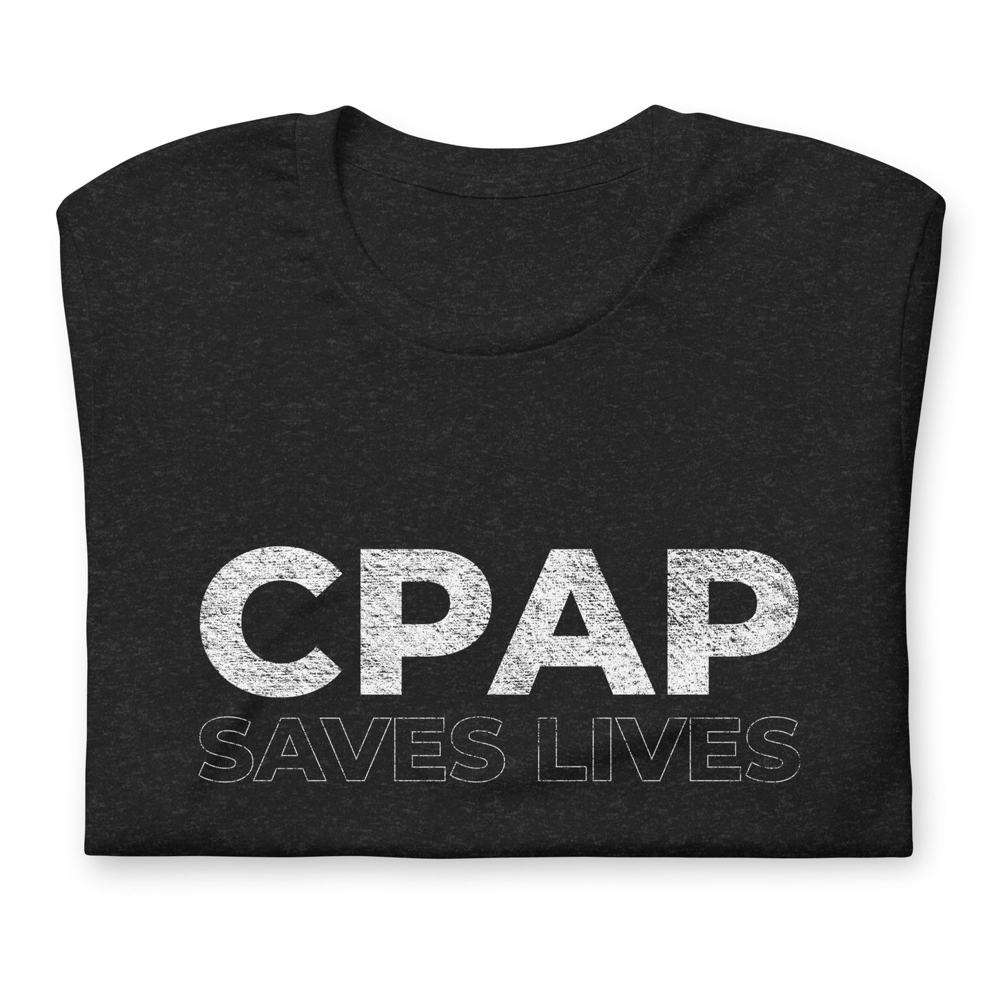 CPAP SAVES LIVES, Graphic Tee Shirt, Black