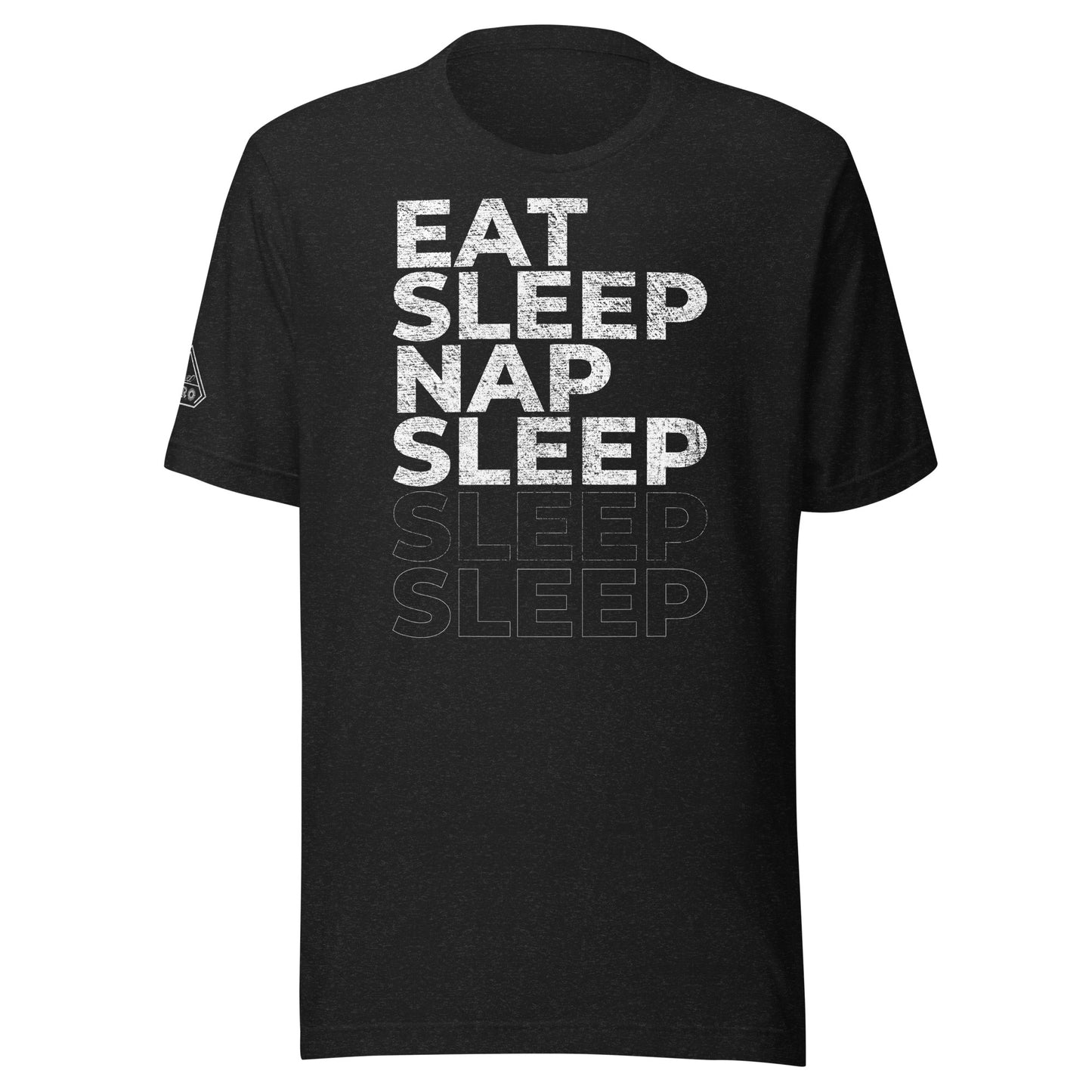 EAT SLEEP NAP SLEEP, Graphic Tee Shirt, Black