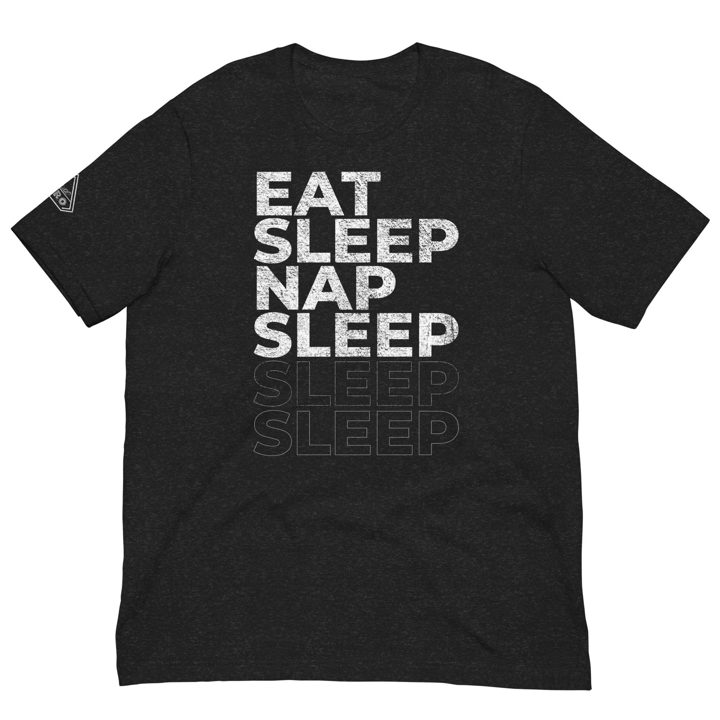 EAT SLEEP NAP SLEEP, Graphic Tee Shirt, Black