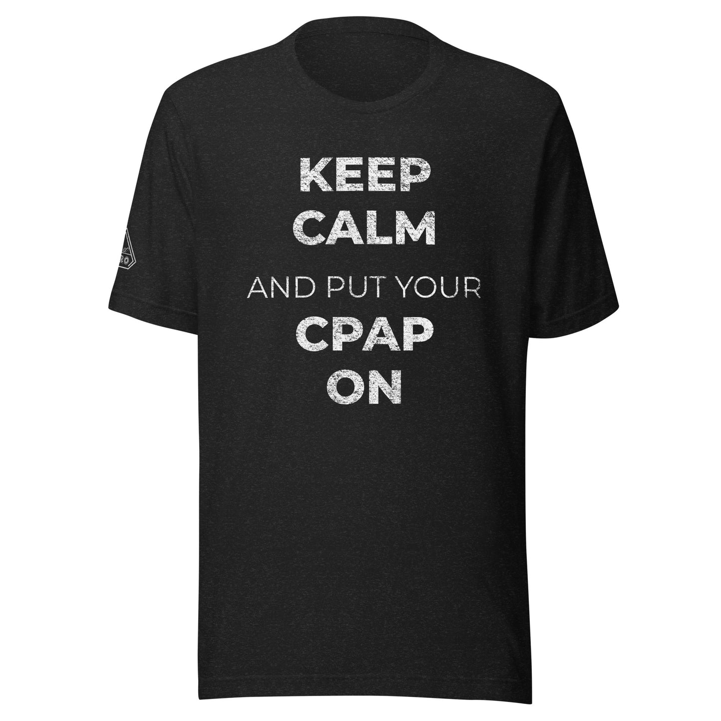 KEEP CALM AND PUT YOUR CPAP ON, Graphic Tee Shirt, Black