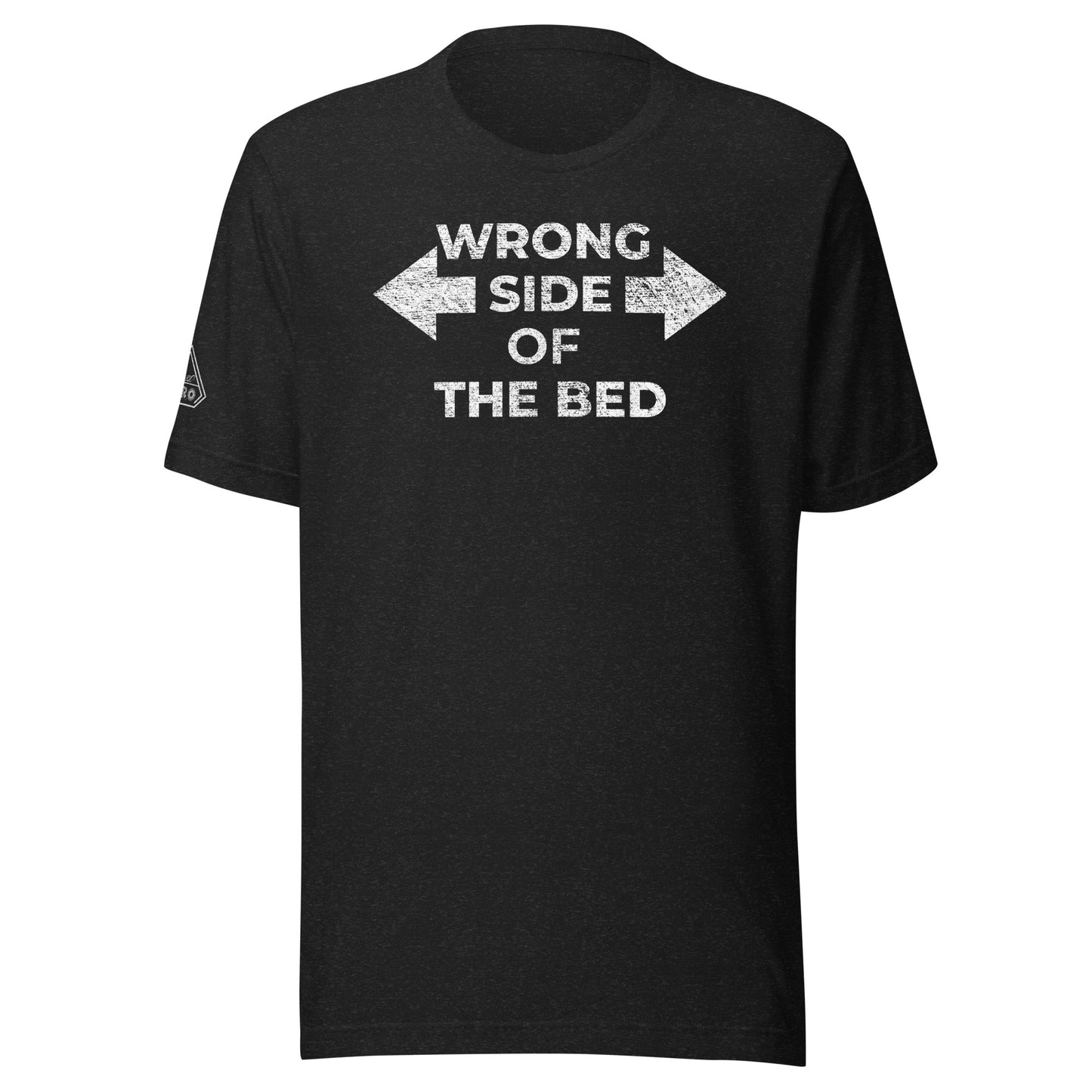WRONG SIDE OF THE BED, Graphic Tee Shirt, Black
