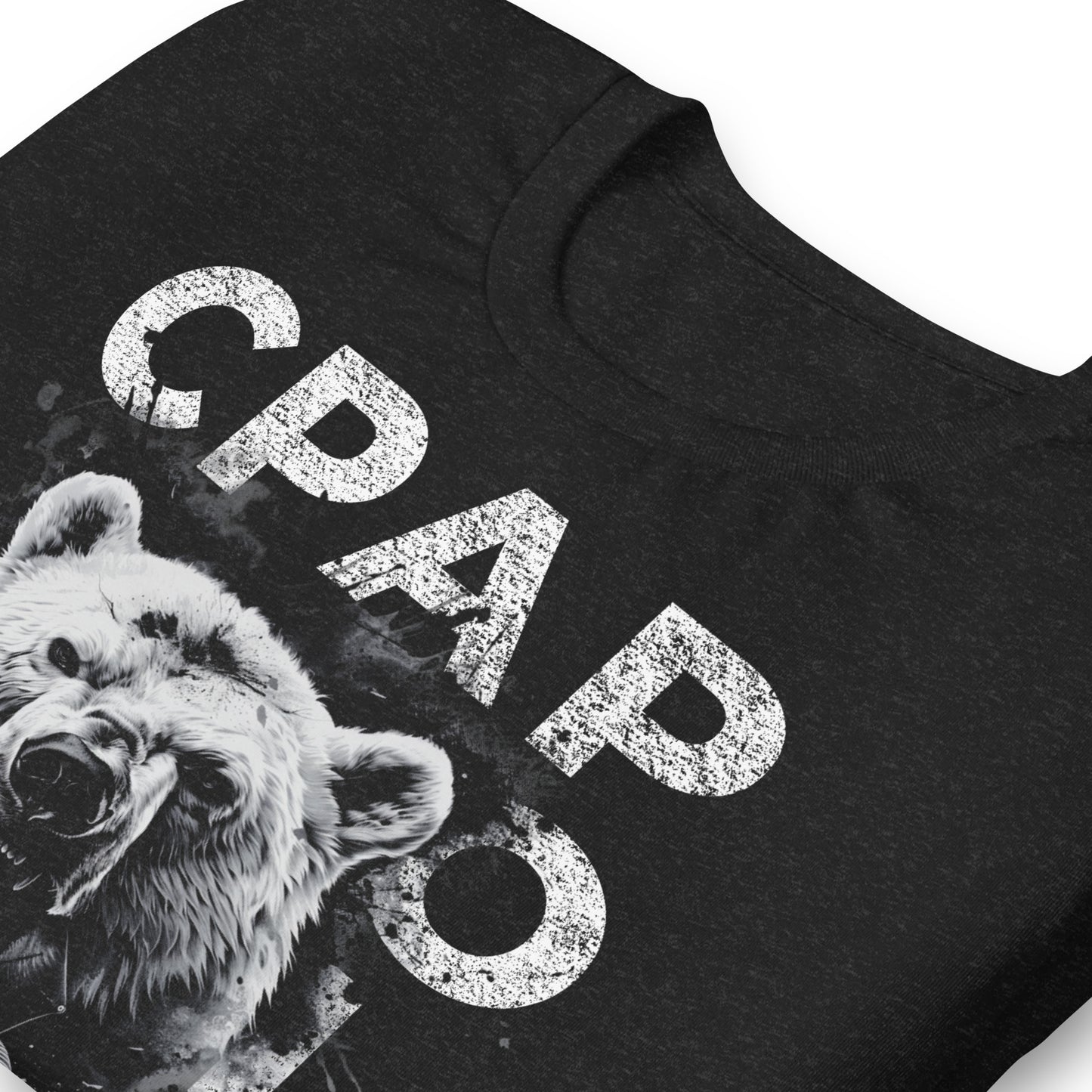 CPAPOLAR, Polar Bear wearing CPAP, CPAP, Animals, Sleep Apnea, Graphic Tee Shirt, Black