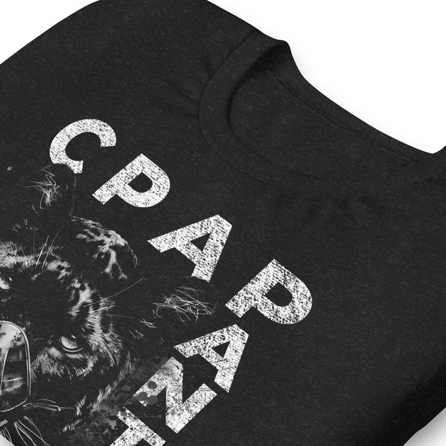 CPAPANTHER, Panther wearing CPAP, CPAP, Animals, Sleep Apnea, Graphic Tee Shirt, Black