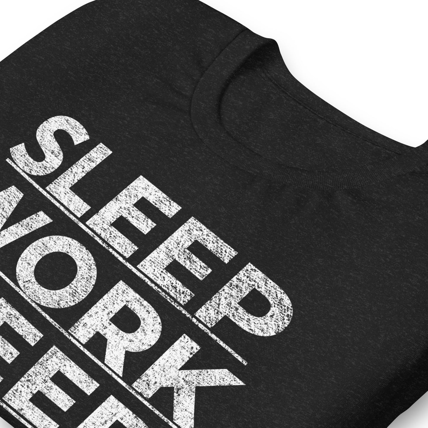 SLEEP|WORK|SLEEP|WORK, Graphic Tee Shirt, Black