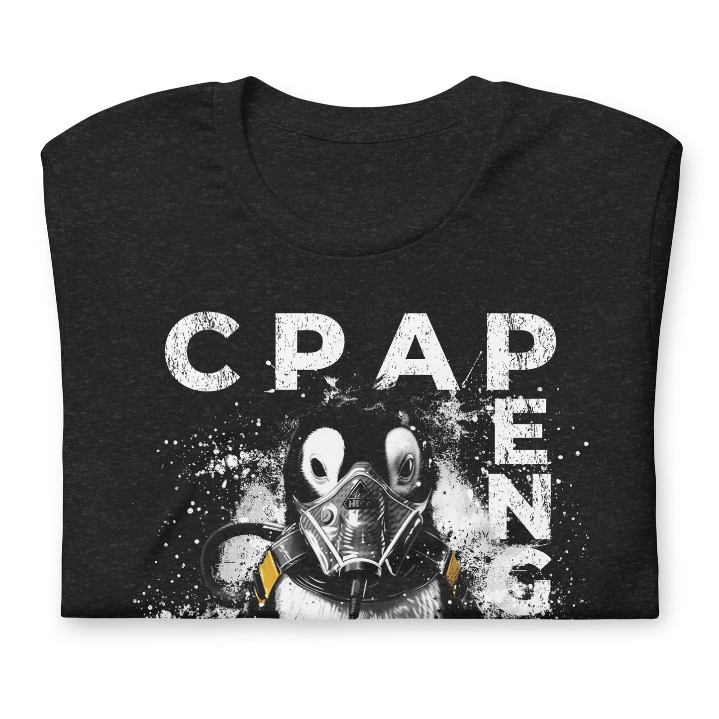 CPAPenguin, Penguin wearing CPAP, CPAP, Animals, Sleep Apnea, Graphic Tee Shirt, Black