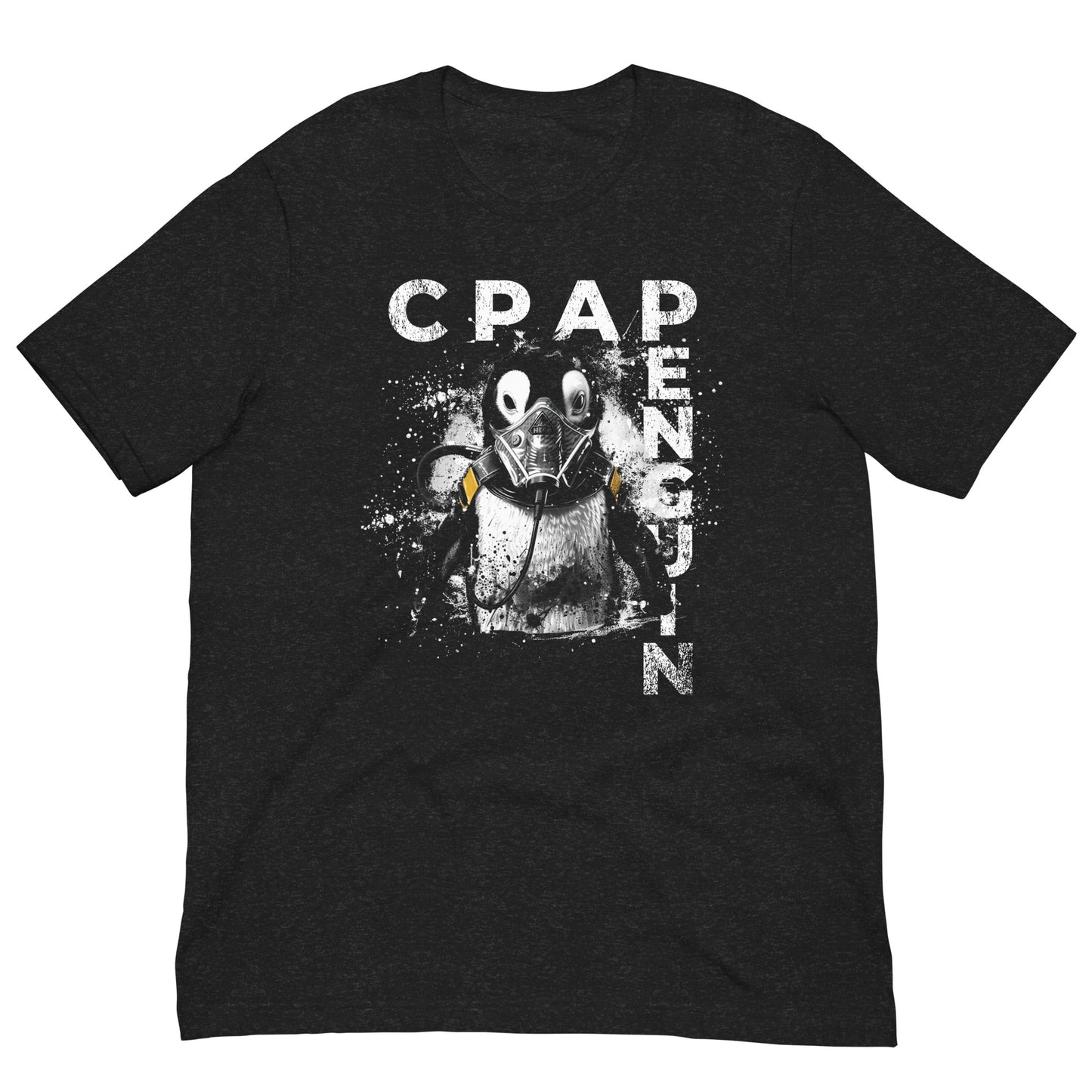 CPAPenguin, Penguin wearing CPAP, CPAP, Animals, Sleep Apnea, Graphic Tee Shirt, Black