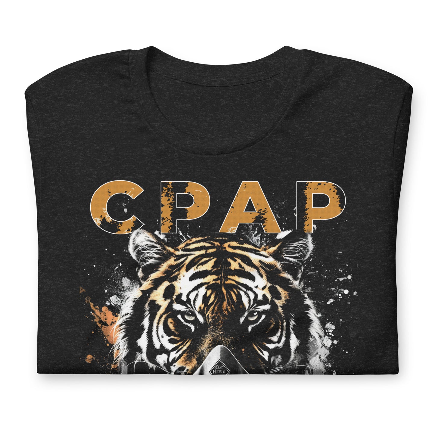 CPAP TIGER KING, Tiger King wearing CPAP, CPAP, Animals, Sleep Apnea, Graphic Tee Shirt, Black