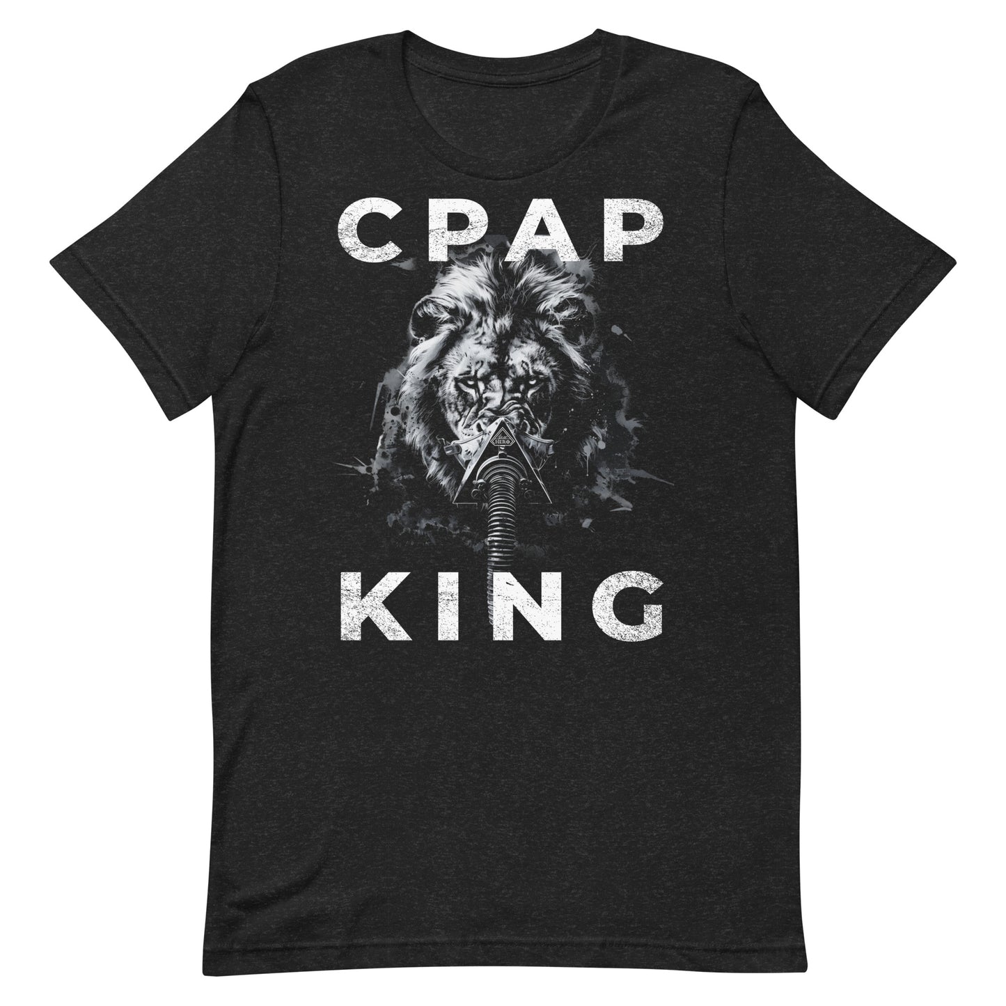 CPAP KING, Lion wearing CPAP, CPAP, Animals, Sleep Apnea, Graphic Tee Shirt, Black