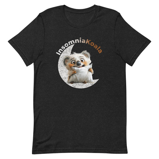 InsomniaKoala, Insomniac Koala, Insomnia, Animals, Sleep Disorders, Graphic Tee Shirt, Black