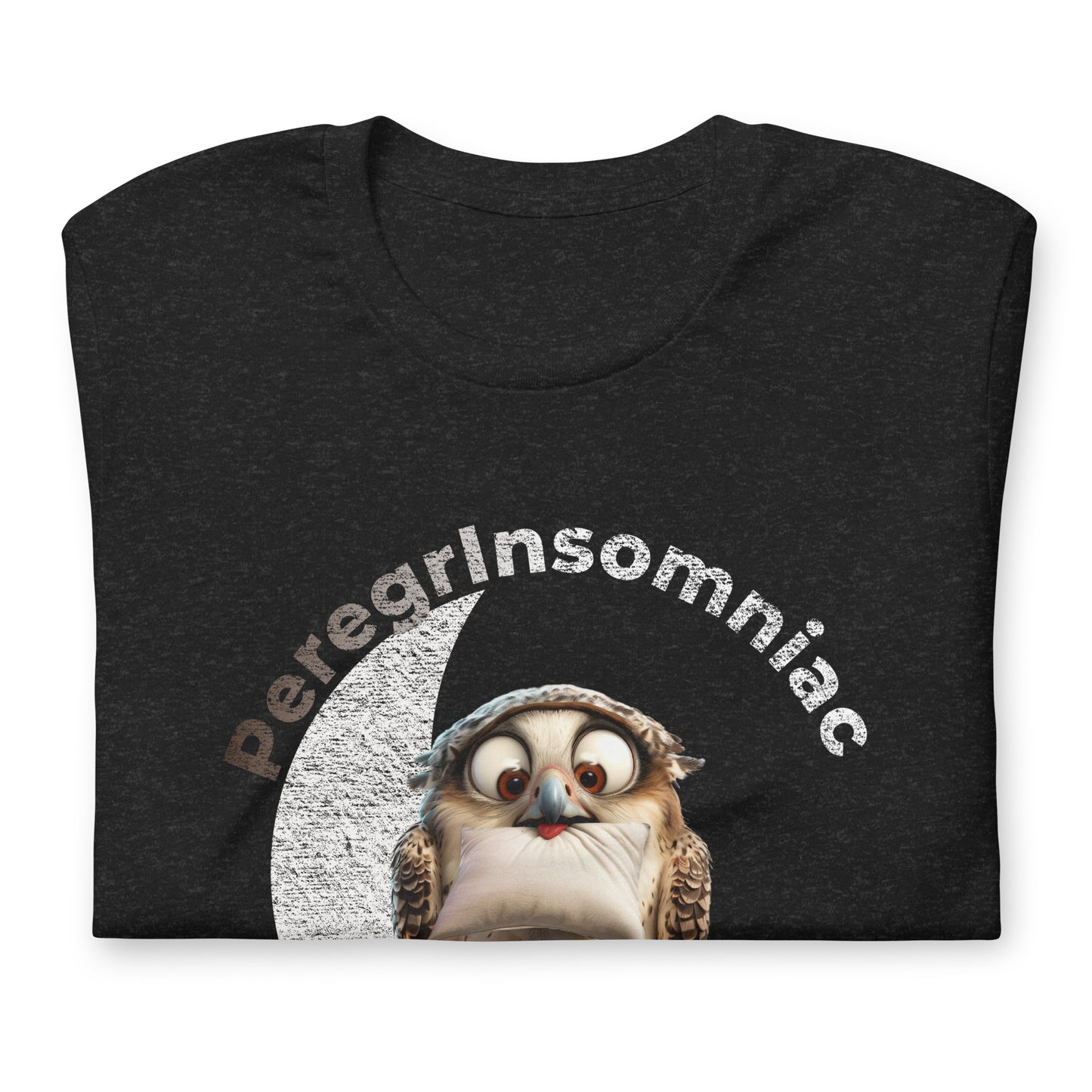 PeregrInsomniac, Insomniac Peregrin, Insomnia, Animals, Sleep Disorders, Graphic Tee Shirt, Black