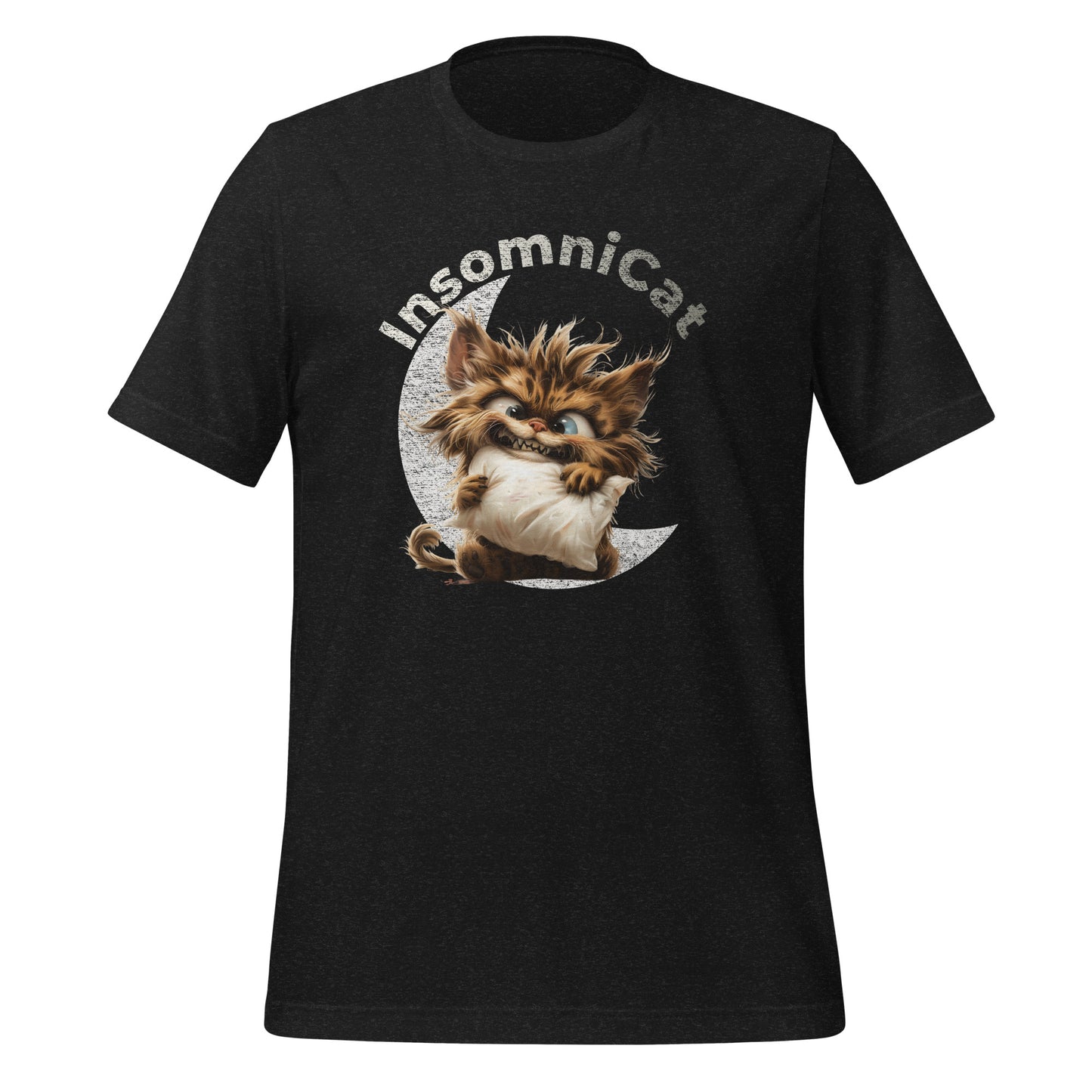 InsomniCat, Insomniac Cat, Insomnia, Animals, Sleep Disorders, Graphic Tee Shirt, Black