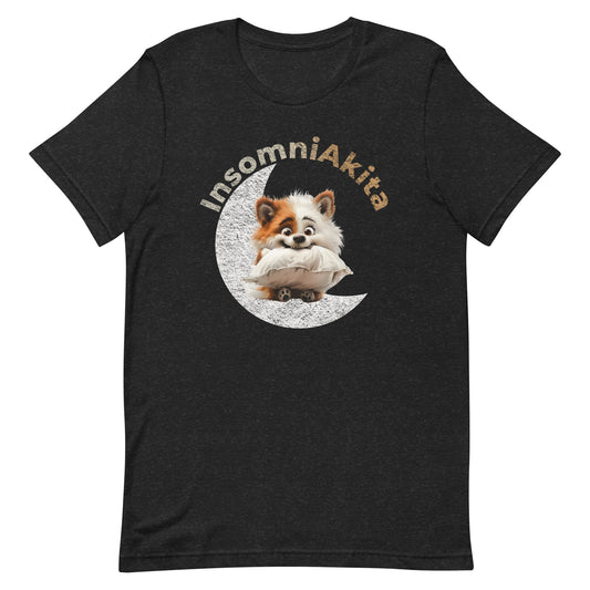 InsomniAkita, Insomniac Akita, Insomnia, Animals, Sleep Disorders, Graphic Tee Shirt, Black