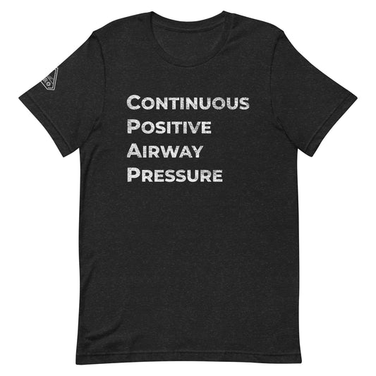 CONTINUOUS POSITIVE AIRWAY PRESSURE, Graphic Tee Shirt, Black