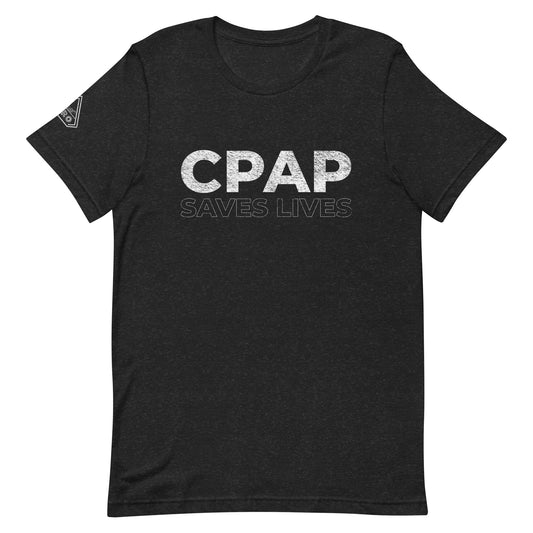 CPAP SAVES LIVES, Graphic Tee Shirt, Black