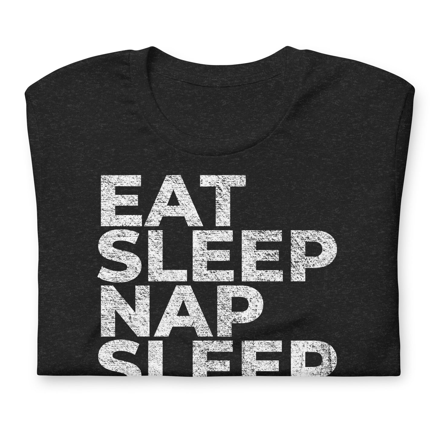 EAT SLEEP NAP SLEEP, Graphic Tee Shirt, Black