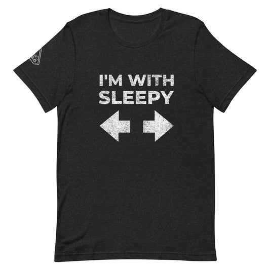 I'M WITH SLEEPY, Graphic Tee Shirt, Black
