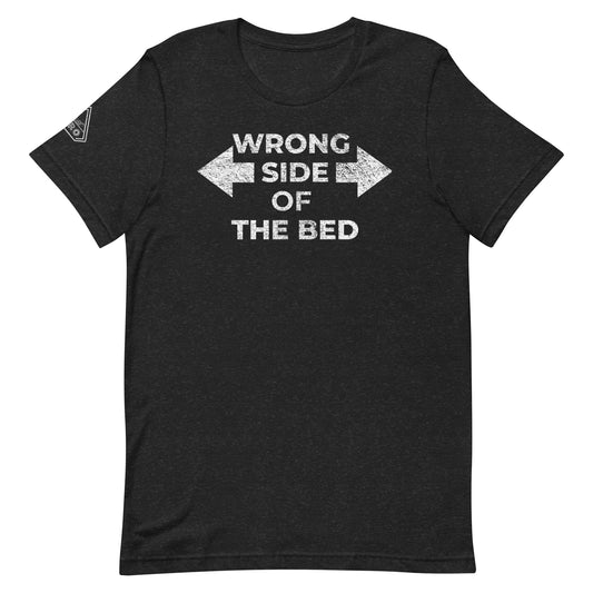 WRONG SIDE OF THE BED, Graphic Tee Shirt, Black