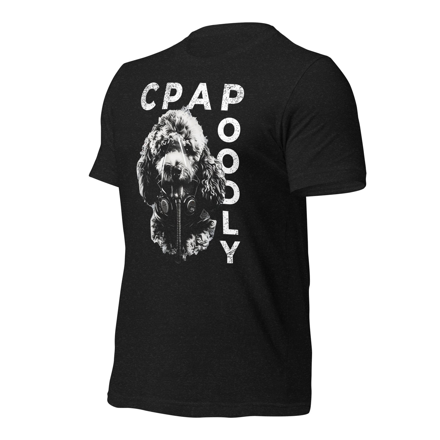 CPAPoodle, Poodle Wearing CPAP, CPAP, Animals, Sleep Apnea, Graphic Tee Shirt, Black
