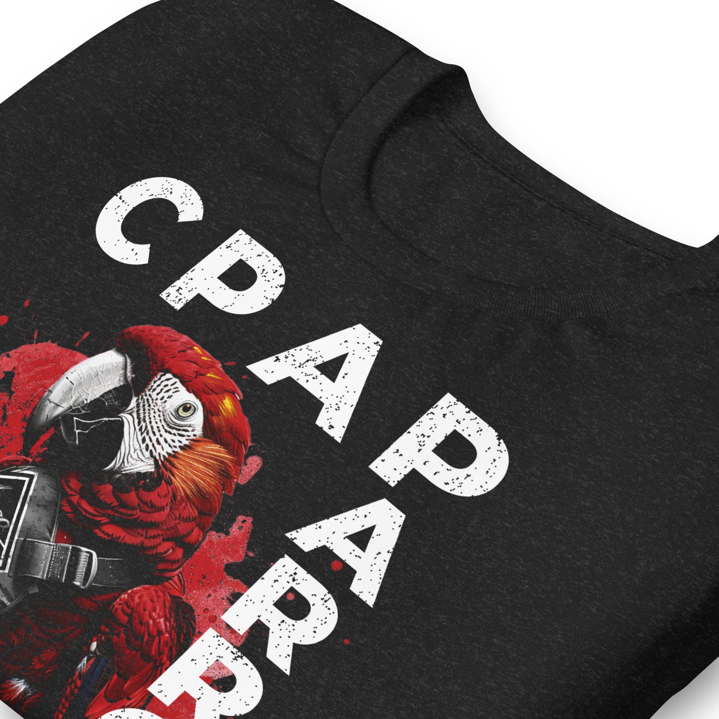CPAParrot, Parrot Wearing a CPAP, CPAP, Animals, Sleep Apnea, Graphic Tee Shirt, Black