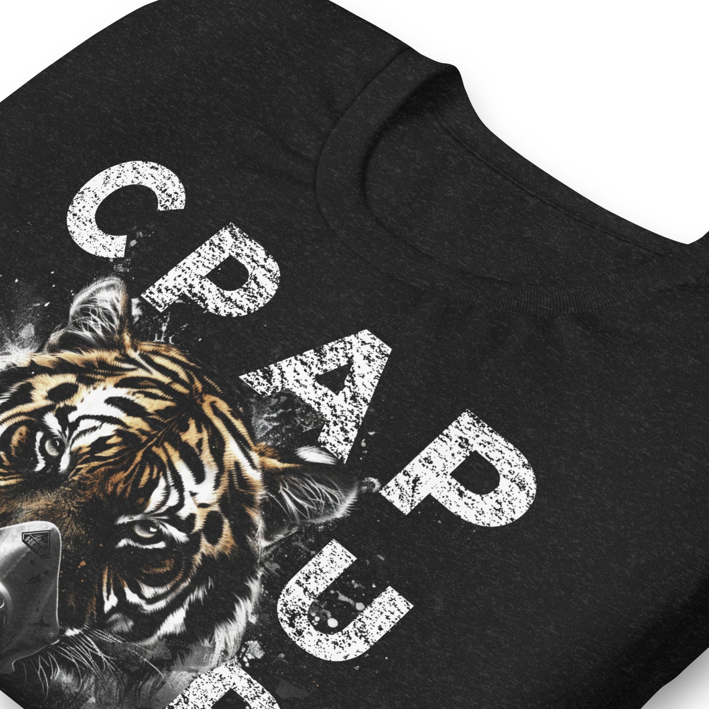 CPAPURR, Tiger wearing CPAP, CPAP, Animals, Sleep Apnea, Graphic Tee Shirt, Black