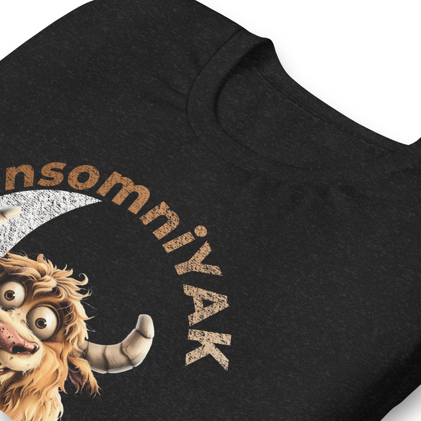 InsomniYAK, Insomniac Yak, Insomnia, Animals, Sleep Disorders, Graphic Tee Shirt, Black